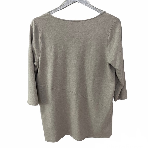 J. Jill Pure Jill Tan 3/4 Length Sleeve Soft Tunic Top - Picture 4 of 8